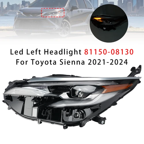Led Left Headlight 81150-08130 For Toyota Sienna 2021-2024