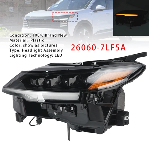Left LED Headlight 26060-7LF5A For Nissan Kicks 2025-2026