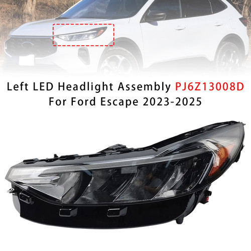 Left LED Headlight Assembly PJ6Z13008D For Ford Escape 2023-2025