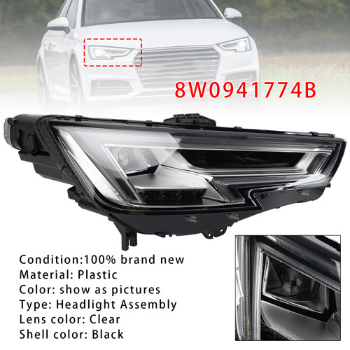 LED Right Headlight 8W0941774B For Audi A4 B9 2015-2018