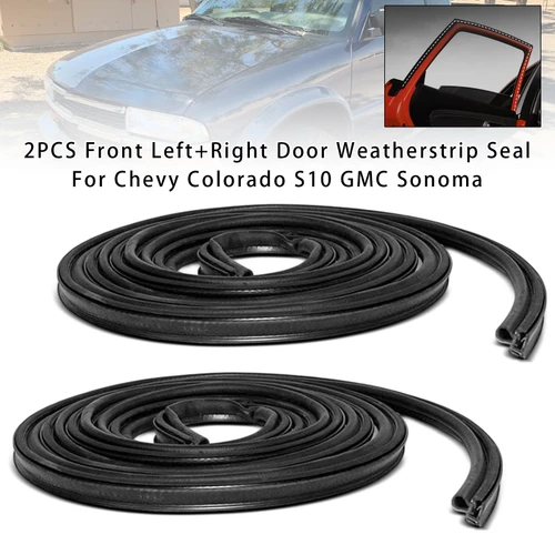 2Pcs Front Left+Right Door Weatherstrip Seal For Chevy Colorado S10 GMC Sonoma