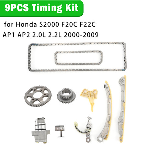 9PCS Timing Kit for Honda S2000 F20C F22C AP1 AP2 2.0L 2.2L 2000-2009