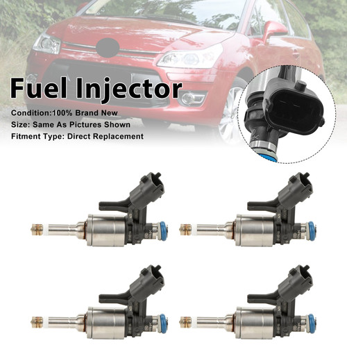 4Pcs Fuel Injector For Peugeot 207 2006-2013 308 CC 2009-2014 0261500029