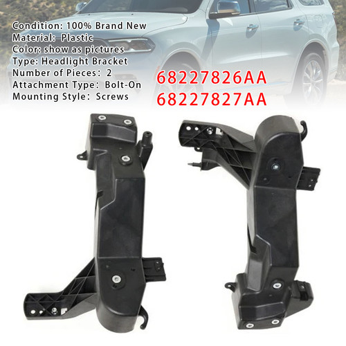 Left+Right Headlight Brackets 68227826AA 68227827AA For Dodge Durango 2014-2021