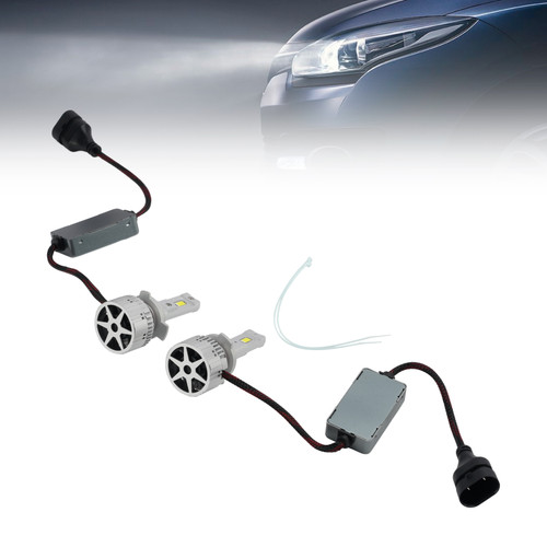LED Headlight Bulb Kit High Low Beam Lamp HIR2 9012 12V 75W 6500K For HELLA