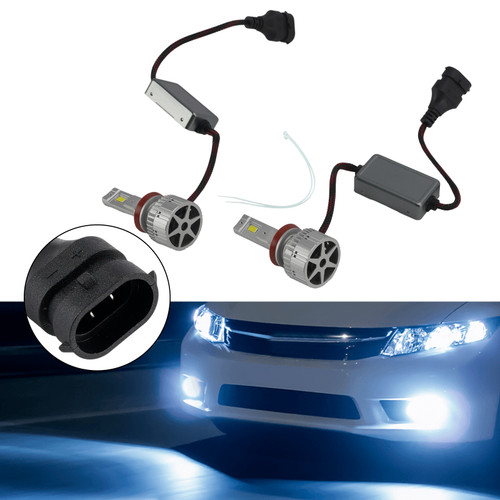 LED Headlight Bulb Kit High Low Beam Lamp H8 H9 H11 12V 75W 6500K For HELLA