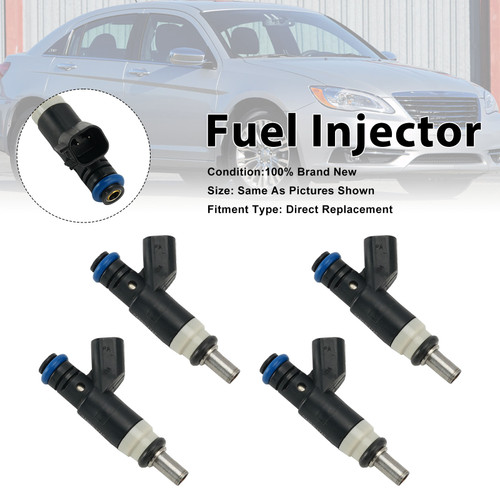 4Pcs Fuel Injector For Dodge Avenger 2008-14 Caliber 2007-2012 04891577AA