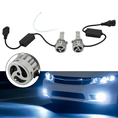 LED Headlight Bulb Kit High Low Beam HIR2 9012 12V 55W 6500K 4000LM For HELLA