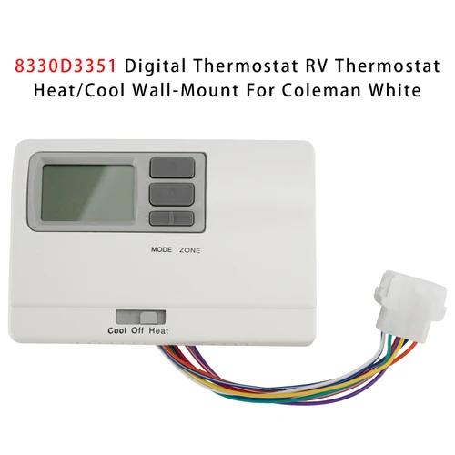 8330D3351 Digital Thermostat Rv Thermostat Heat/Cool WallMount White For Coleman