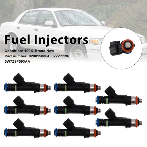 8PC 5W7Z9F593AA Fuel Injectors 0280158064 For Mercury Grand Marquis Ford