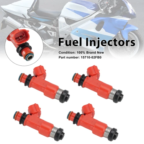 4PC Fuel Injectors 15710-02FB0 For Suzuki TL1000R 1998-2003