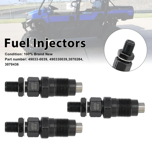 3PC 49033-0039 Fuel Injectors 3070284 3070436 For Kawasaki KAF1000 Polaris UTV