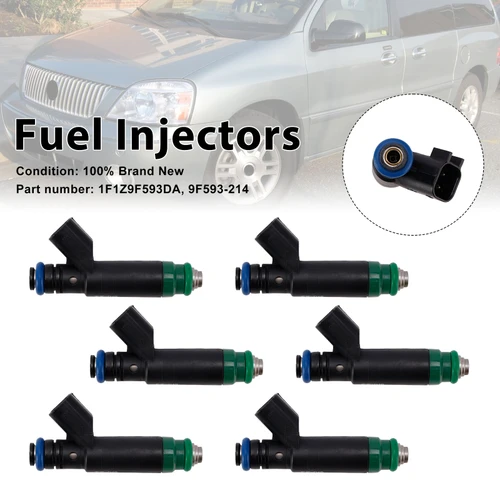 6PC 1F1Z9F593DA Fuel Injectors 9F593-214 For Mercury Monterey Ford Freestar