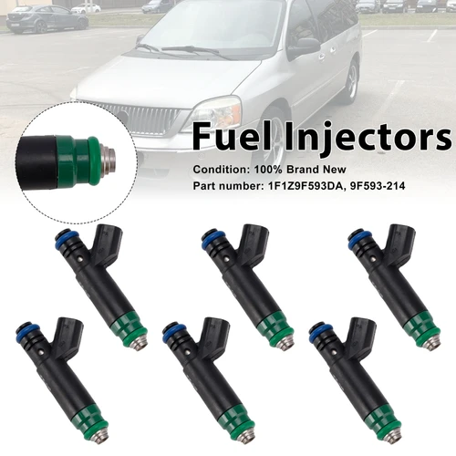 6PC 1F1Z9F593DA Fuel Injectors 9F593-214 For Mercury Monterey Ford Freestar