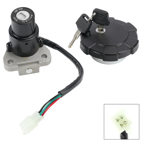 4-Wire Ignition Switch Fuel Cap Lock Set For Yamaha DT 125R DT125R 1987-2002