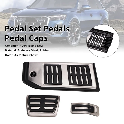Pedal Set Pedals Pedal Caps For Audi Q7 4MB 2015-2025 Q8 4MN 2018-2025