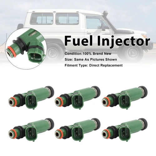 6Pcs Fuel Injector For Toyota Landcruiser FZJ78 1FZ-FE 1999-06 23250-66010