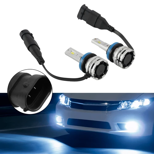 LED Headlight Bulb Kit High Low Beam H11 12V 24W 6500K Fan Cooling For HELLA