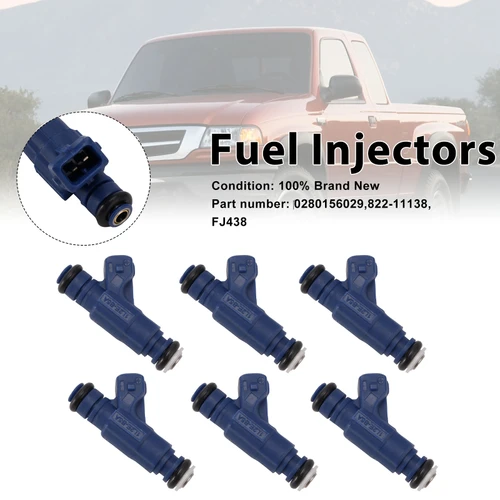 6PC 822-11138 Fuel Injectors â?280156029 For Mercury Mountaineer Ford Ranger Explorer