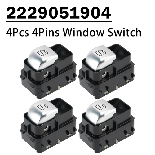4Pcs 4Pins Window Switch 2229051904 for Mercedes-Benz W213 W222 E300 S500 S600
