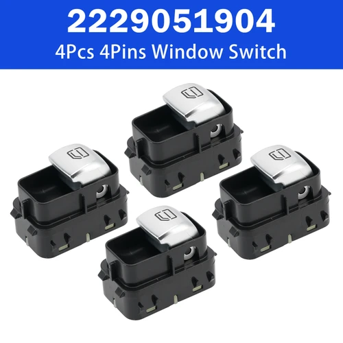 4Pcs 4Pins Window Switch 2229051904 for Mercedes-Benz W213 W222 E300 S500 S600