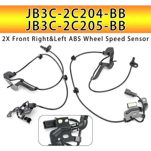 2X Front Right&Left ABS Wheel Speed Sensor for Ford JB3C-2C204-BB JB3C-2C205-BB