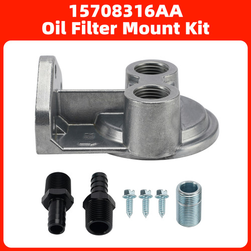 15708 Oil Filter Mount Kit 1/2 in NPT Female Ports 3/4-16 in Center Thread
