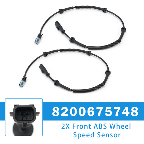 2X Front ABS Wheel Speed Sensor for Opel Vauxhall Vivaro A X83 8200675748