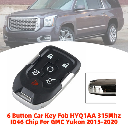 6 Button Car Key Fob HYQ1AA 315Mhz ID46 Chip For GMC Yukon 2015-2020