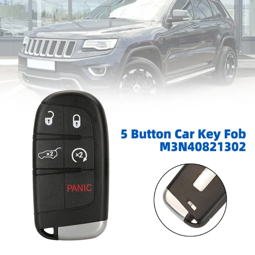 5 Button Car Key Fob M3N40821302 433Mhz ID46 Chip For Jeep Grand Cherokee 2014-2020