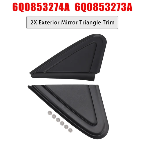 2X Exterior Mirror Triangle Trim for VW Polo 6Q0853274A 6Q0853273A
