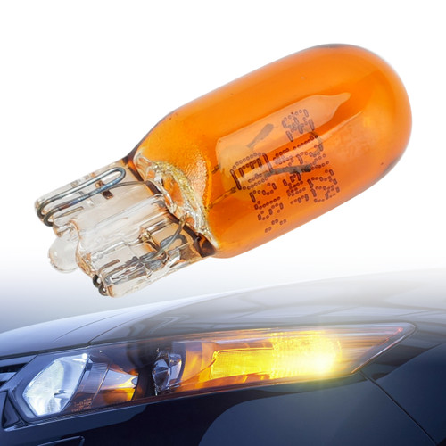 Car Light Halogen Amber Signal Bulb WY5W T10 501AF 12V 5W W2.1×9.5D For GE