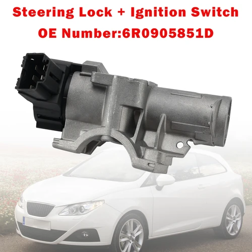 Steering Lock + Ignition Switch 6R0905851D For Seat Ibiza Skoda Citigo