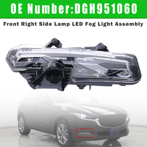 Front Right Side Lamp LED Fog Light Assembly DGH951060 For Mazda CX30 2020-2023