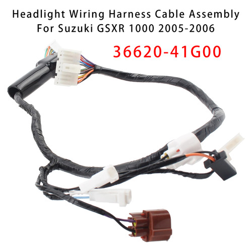 Headlight Wiring Harness Cable Assembly For Suzuki GSXR 1000 2005-2006