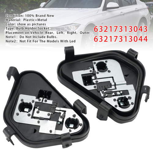 Rear L+R Bulb Holder Socket For BMW 3 Series F30 F80 Sedan 2011-2015 (PRE-LCI)