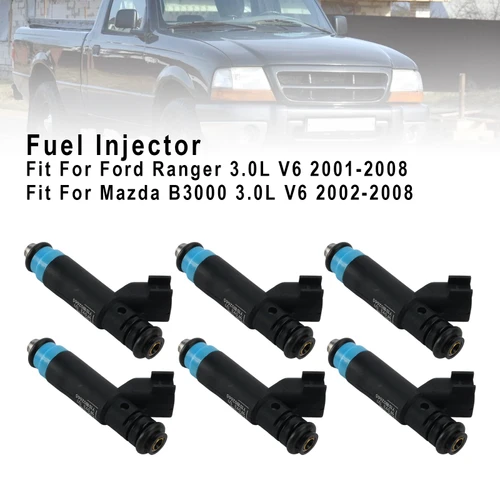 6Pcs Fuel Injector For Ford Ranger 01-08 For Mazda B3000 02-08 1L5E-C4B