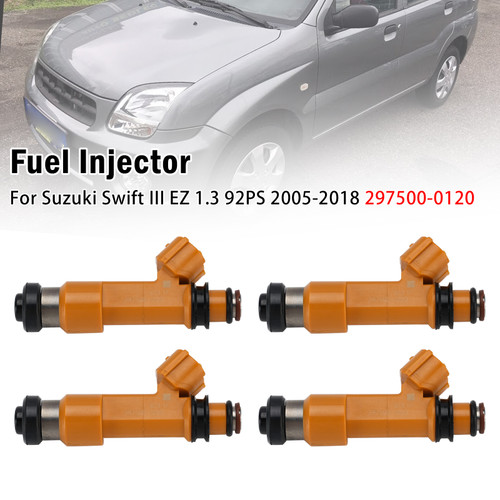 4Pcs Fuel Injector For Suzuki Swift III EZ 1.3 92PS 2005-2018 297500-0120