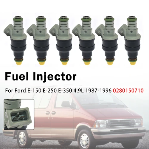 6Pcs Fuel Injector For Ford E-150 E-250 E-350 4.9L 1987-1996 0280150710
