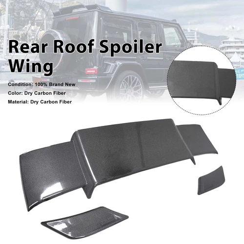 Carbon Fiber Rear Roof Spoiler Wing Fit Benz W463A W464 2019-2023 Brabus Style