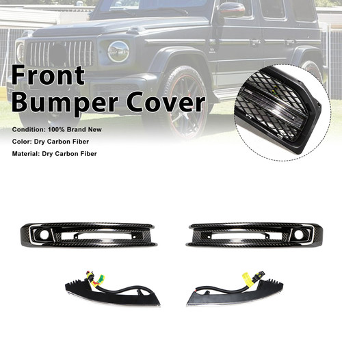 DRY CF Front Bumper Fog Lights Frame Fit Mercedes G-Class W464 G63 2019+