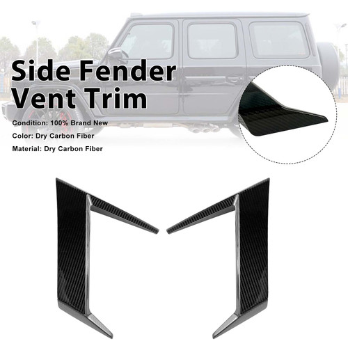 Dry Carbon Side Fender Vent Trim Fit Mercedes-Benz G Class W463A G63 W464 2019+