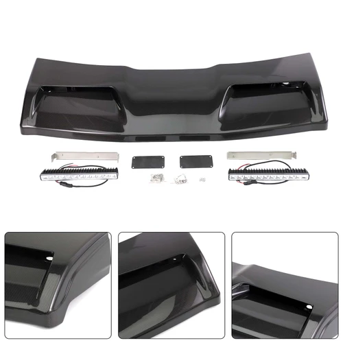 Concave style Front Roof Spoiler Wing Fit Benz G-Class W464 2019-2023 W/Led