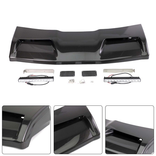 Concave style Front Roof Spoiler Wing Fit Benz G-Class W464 2019-2023 W/Led