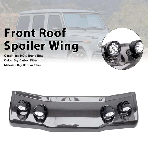 Adventure style Front Roof Spoiler Wing Fit Benz G-Class W464 2019-2023 W/Led