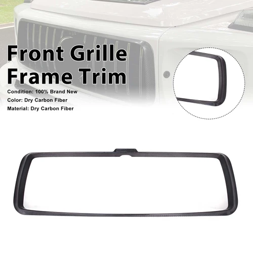Dry Carbon Fiber Front Grille Frame Trim Fit Mercedes Benz W464 G63 2019-2023