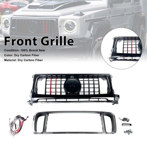 Dry Carbon Front Grille Grill Fit Benz W464 B800 B900 2019-2023 Rocket Style