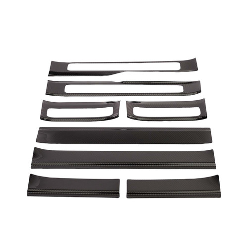 Carbon Fiber Outer Door Sill Plate Cover Trim Fit Benz W464 G500 2019-2023