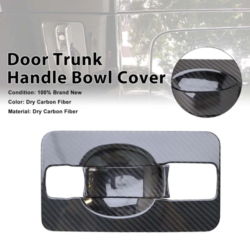 Carbon Fiber Door Trunk Handle Bowl Cover Fit Mercedes G-Class W464 2019-2023