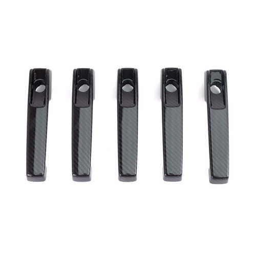 5PCS Carbon Fiber Door Handle Cover Trim Fit Benz G Class W463A W464 2019-2023